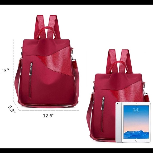 New Waterproof Italian Leather Backpack Purse - Picture 4 of 5